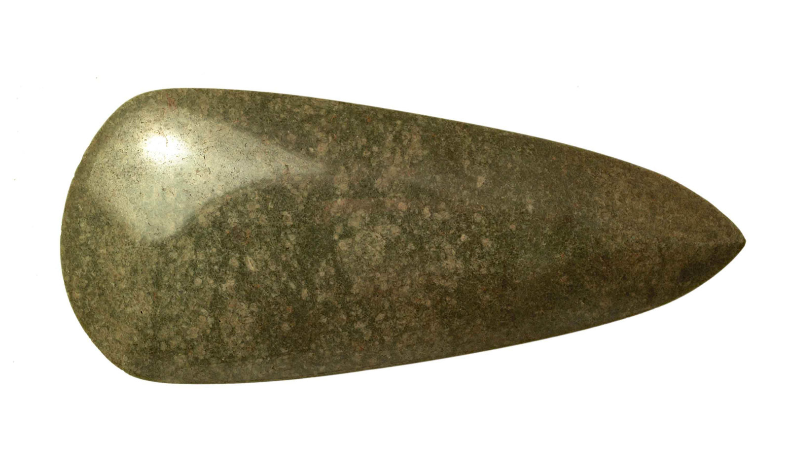 Jadeite prehistoric axe found near Mortlake, in the London Before London gallery.