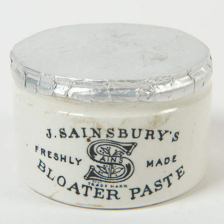J. Sainsbury's freshly made bloater paste jar c. 1920-40