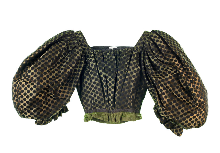 A polka dot bodice created by J. Bourely and Company, in the Museum of London's collection