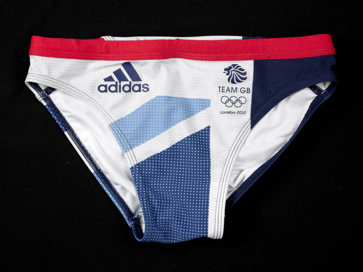 Swimming trunks worn by Tom Daley in the London 2012 Olympics.
