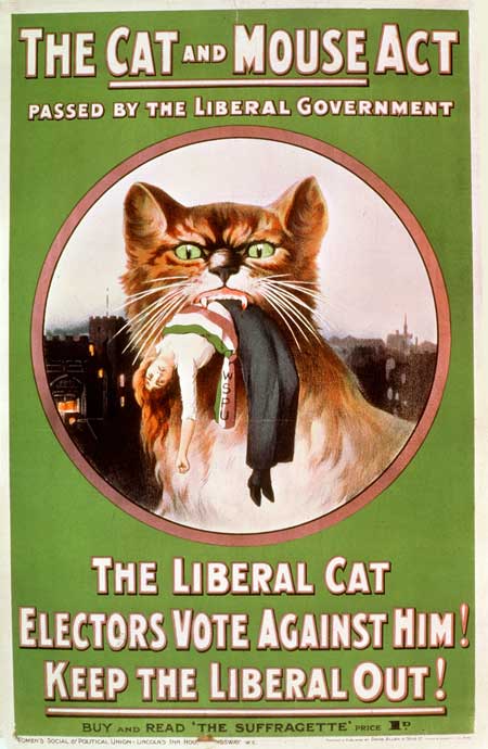 The Cat and Mouse Act poster: 1914
