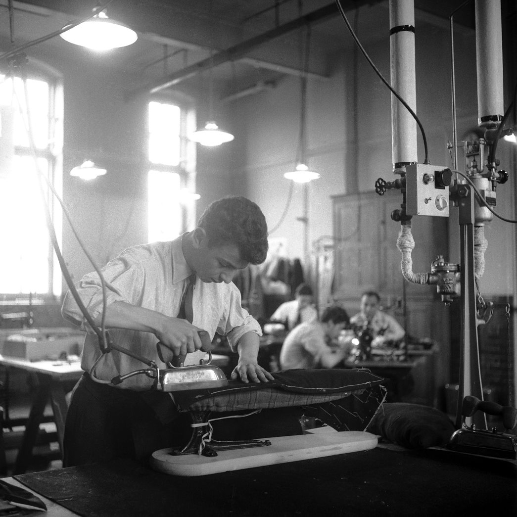 Making in London
A student at the Shoreditch College for the Garment Trades, 1958. (©Henry Grant Photography)
