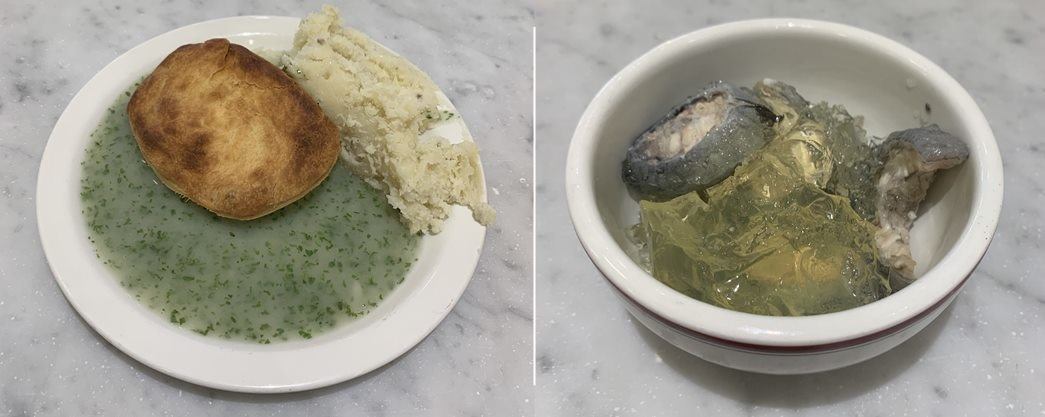 It’s distinctively East End at G Kelly
The pie and mash, and jellied eels are still served the same way at G Kellly as when it started. (Courtesy: Isaac Rangaswami)
