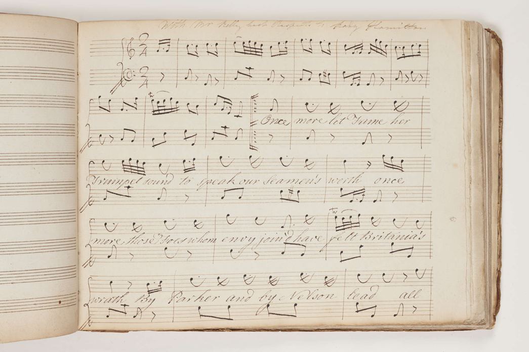 Emma Hamilton songbooks with musical score and dedication