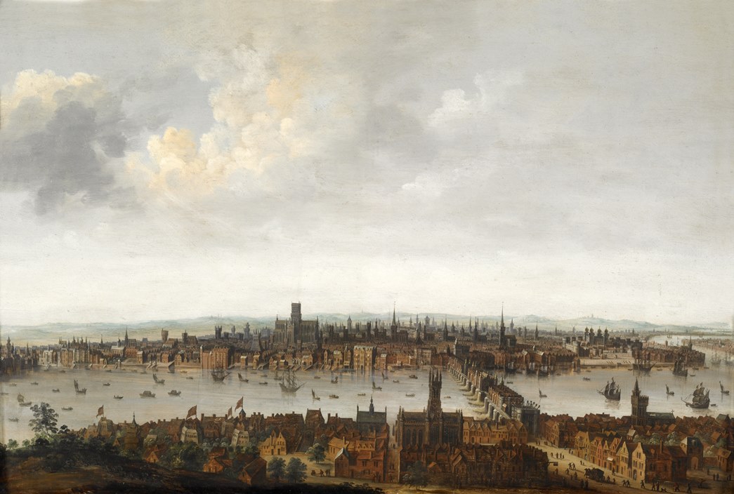 London from Southwark (unknown Dutch artist, c1630, oil on oak panel) is one of just three surviving paintings of London before the Great Fire of 1666. (ID no.: 92.7)