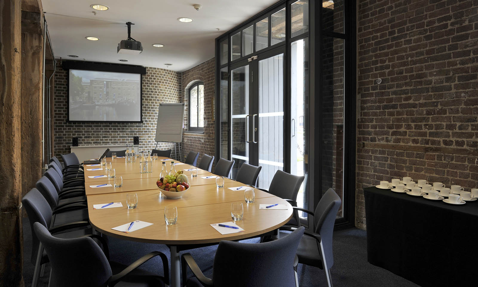 The boardroom at Museum of London Docklands ready for a conference or meeting
