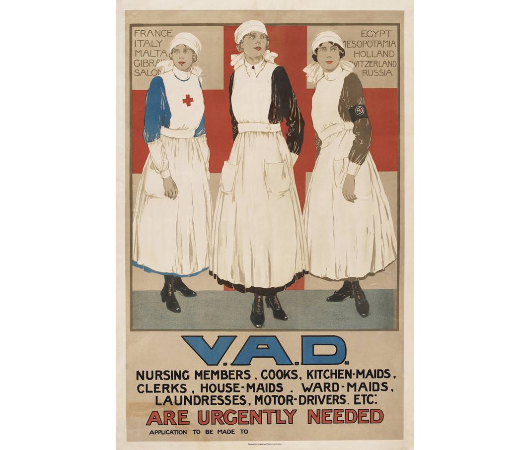VAD recruitment poster, 1915, by Joyce Dennys. (Courtesy: British Red Cross Museum)