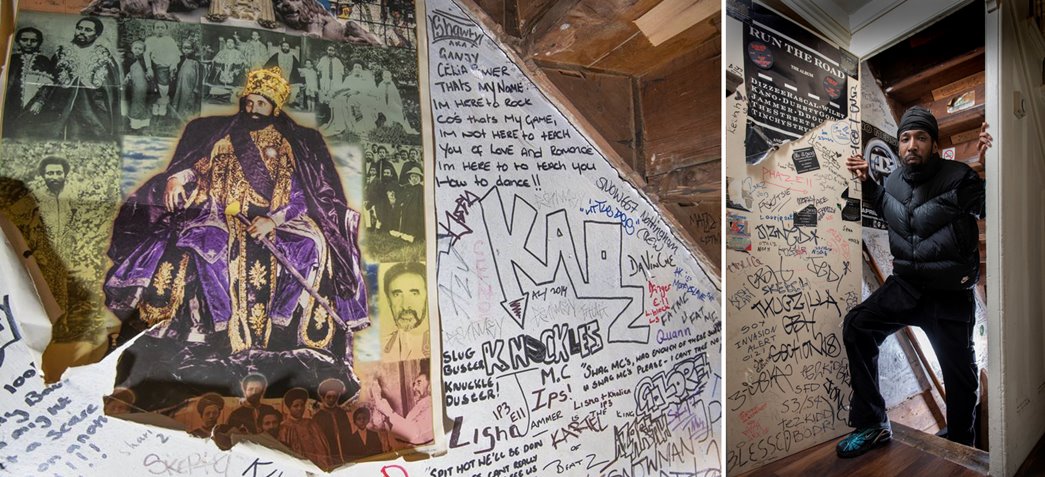 The walls of Jammer’s basement have been tagged by many of the genre’s greats. (©Museum of London)