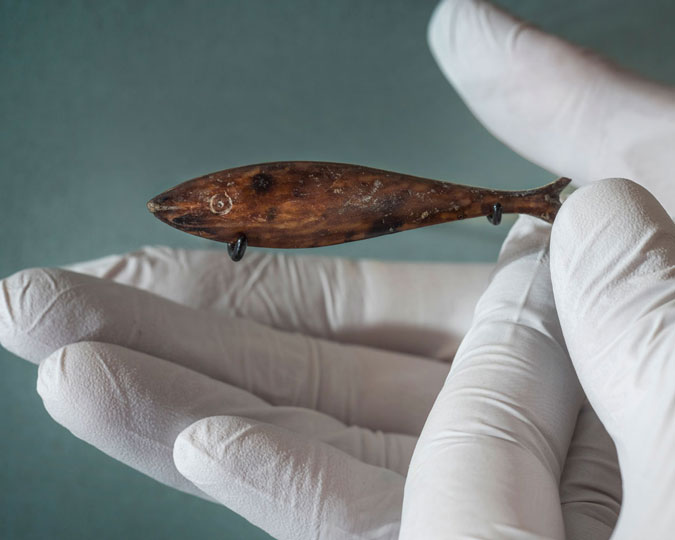 Miniature bone fish from the 1600s