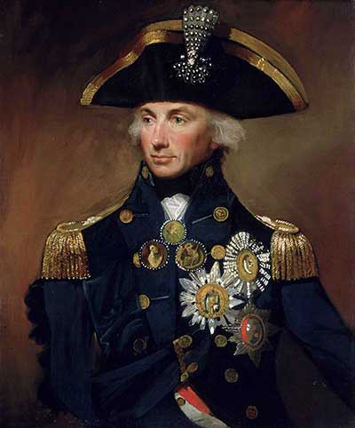 Portrait of Horatio Nelson, 1st Viscount Nelson, by Lemuel Francis Abbott, 1797. Work in the public domain, no copyright 