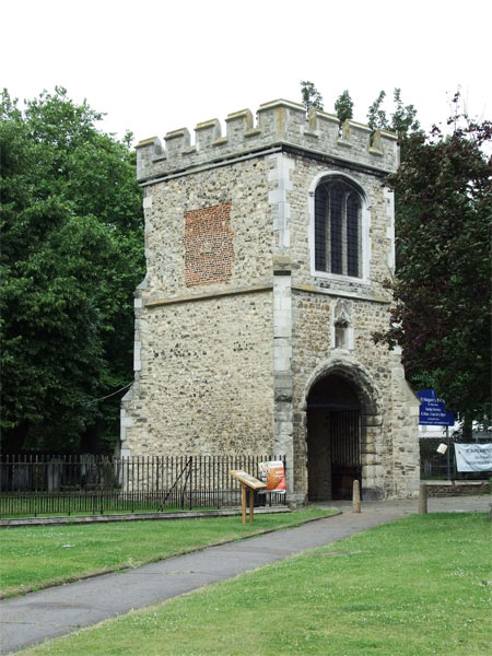 The Curfew Tower of Barking Abbey, the only surviving part of the medieval building