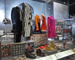 Case illustrating London fashions of the 1960s.